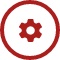 icon representing a gear