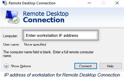 Screenshot of the Microsoft Remote Desktop Client on Windows