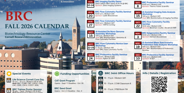 A poster listing Fall 2026 BRC Events